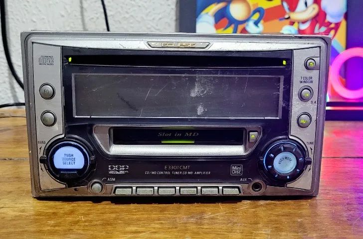 Rádio Cd/md Fujitsu Eclipse E3301cmt Japones No Estado Leia - Foto 2