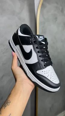 Tênis Nike Dunk Low Panda Premium Unissex Cor: Pretos/Brancos - Disponível 34 AO 39