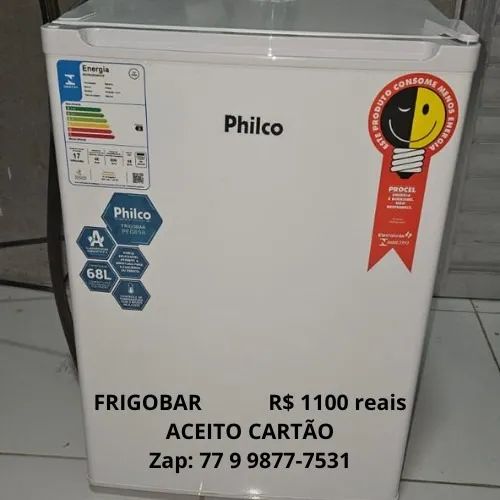 Frigobar Philco PFG85B 68 Litros Porta Reversível Branco