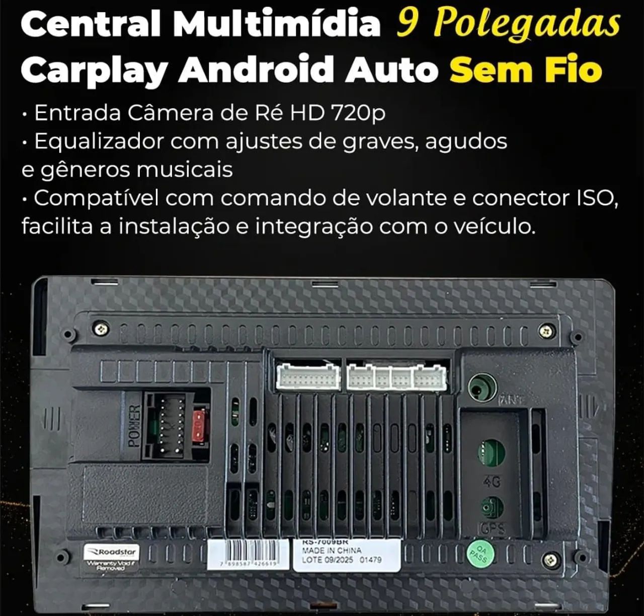 Multimídia 9 Polegadas + Câmera de ré  - Foto 4