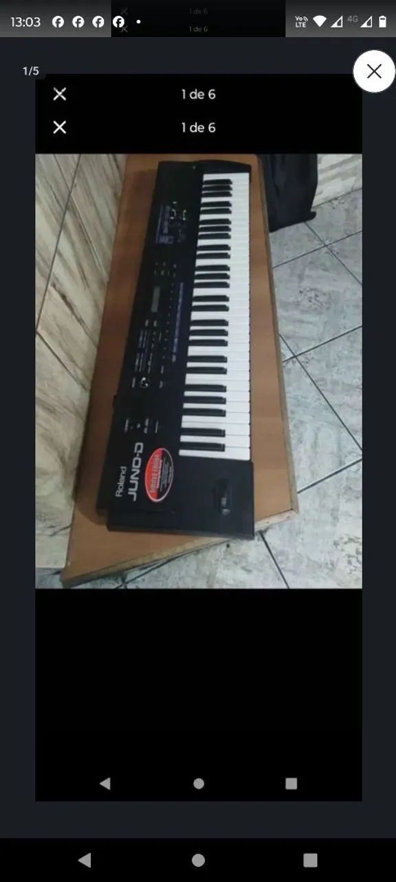 Teclado Roland Juno d limite tudo funcionando perfeitamente 