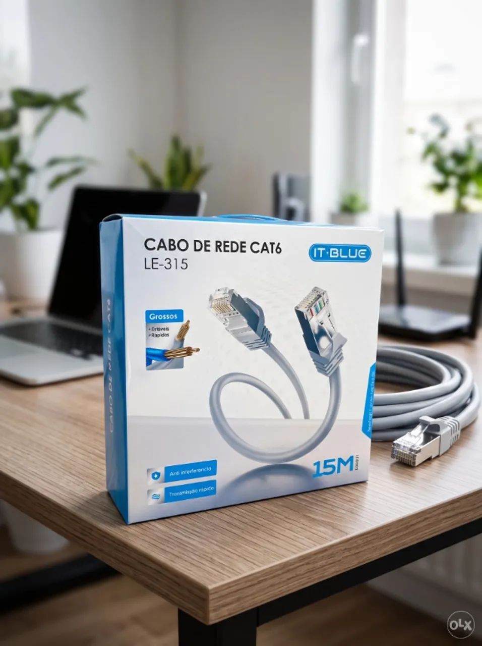 Cabo de Rede Ethernet Cat6 - 15 Metros