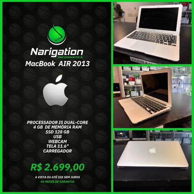 MacBook Air 2013 I5 4gb RAM SSD 128