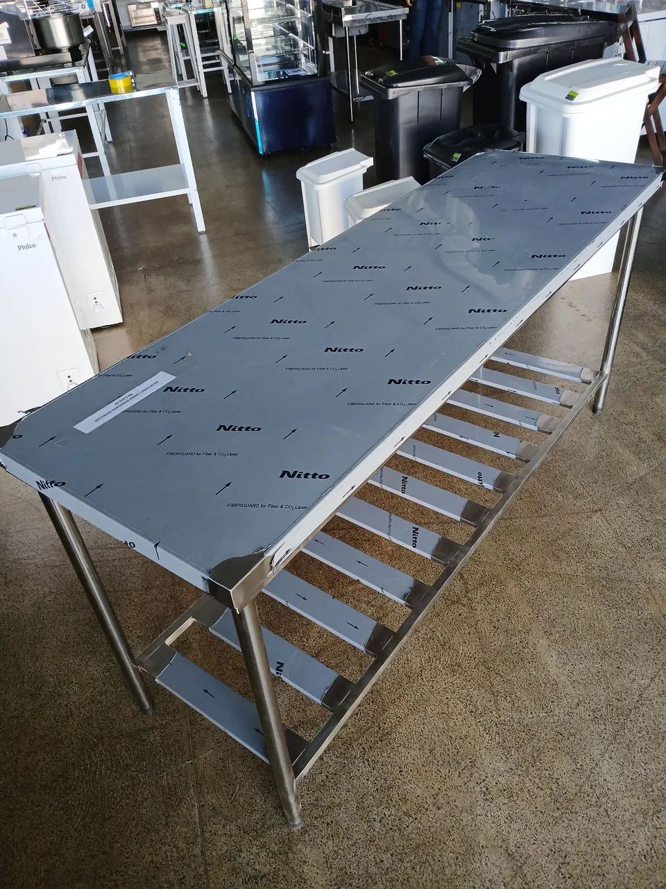 Mesa Inox 190x60 Gradeada Reforçada - Foto 2