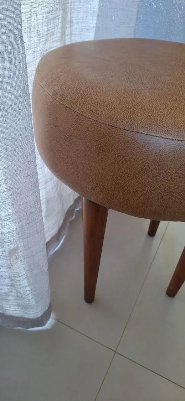 Banqueta caramelo, couro sintético  - Foto 3