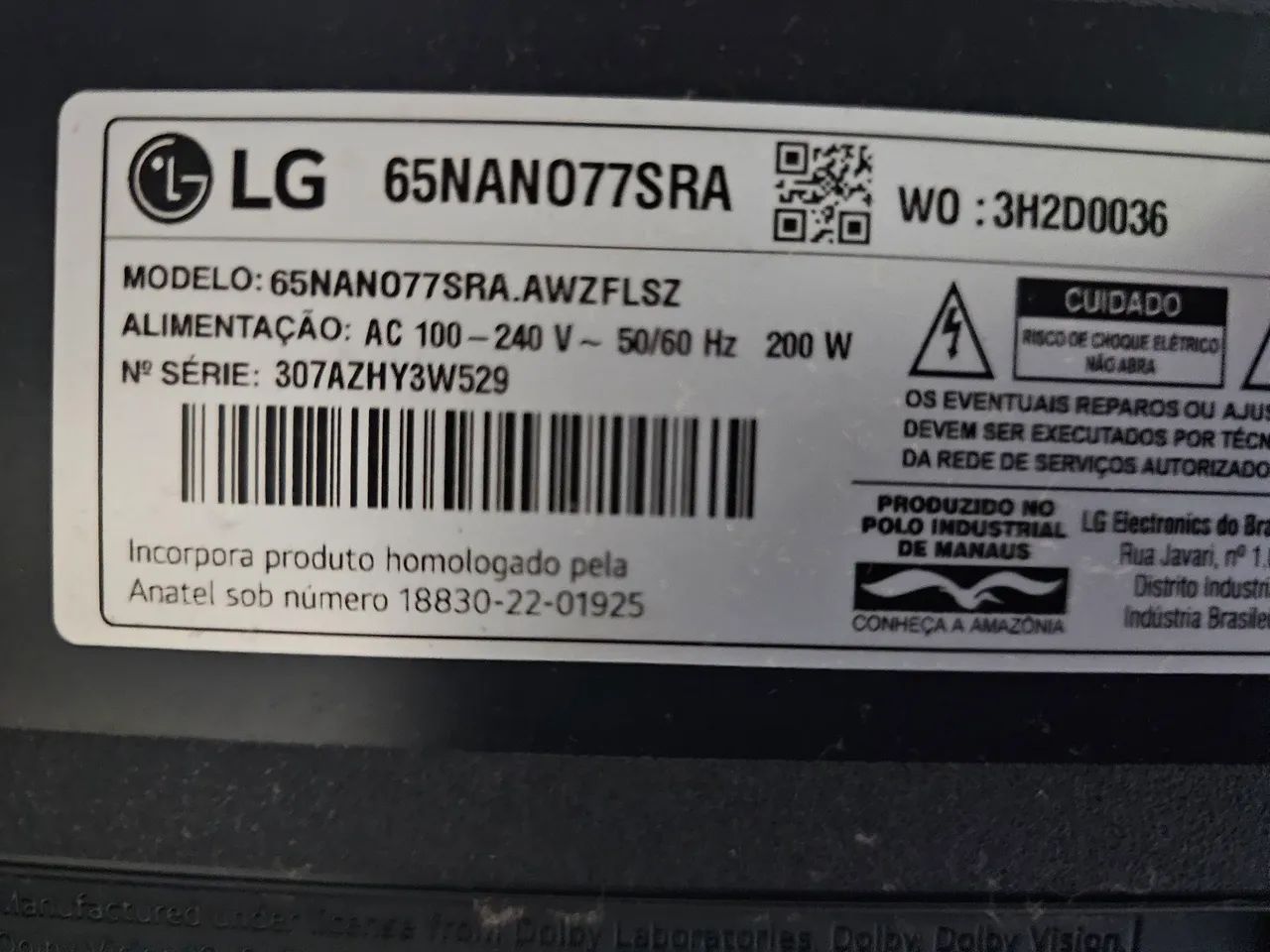 Tv lg 65 polegadas para retirada de peças  - Foto 3