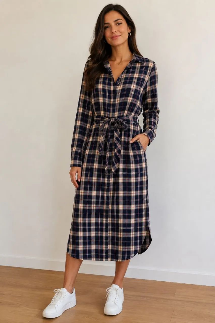 Vestido flanela algodão