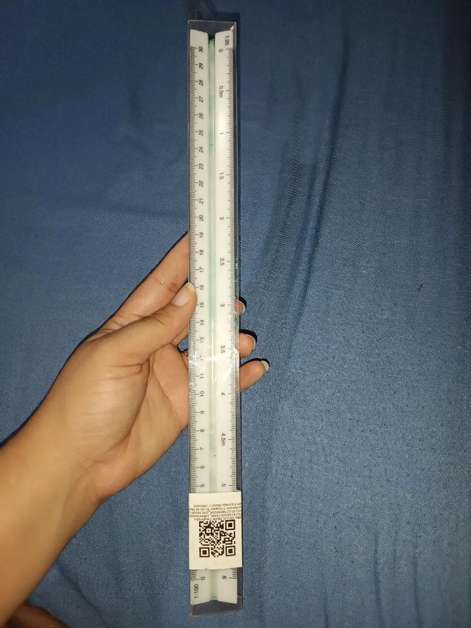 Régua Escalímetro Triangular 30 cm - 6 Escalas