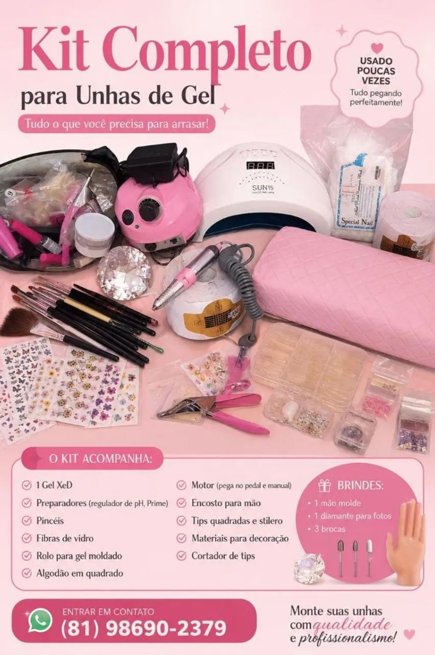 KIT PARA UNHAS EM GEL 