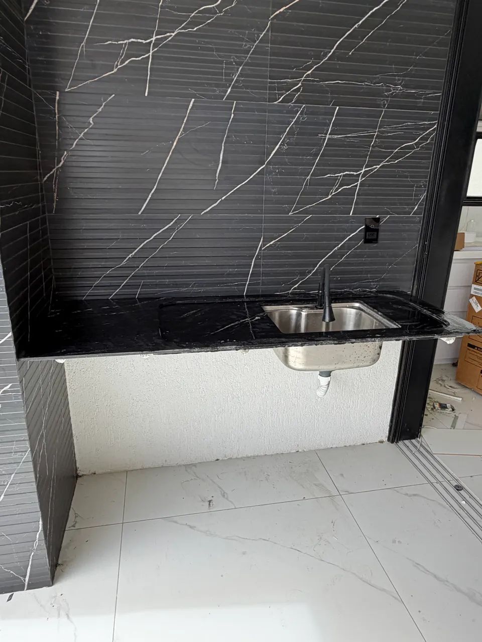 Mármore via láctea com Cuba inox  - Foto 3
