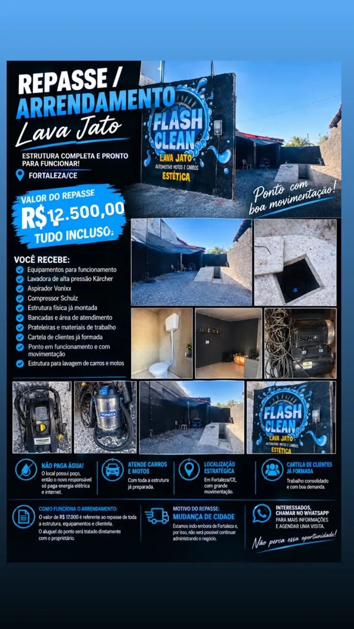 REPASSE / ARRENDAMENTO ? FLASH CLEAN 