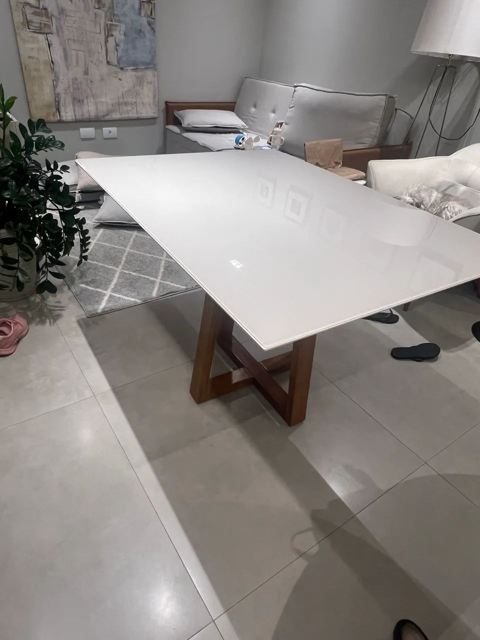 Mesa quadrada de vidro  - Foto 3