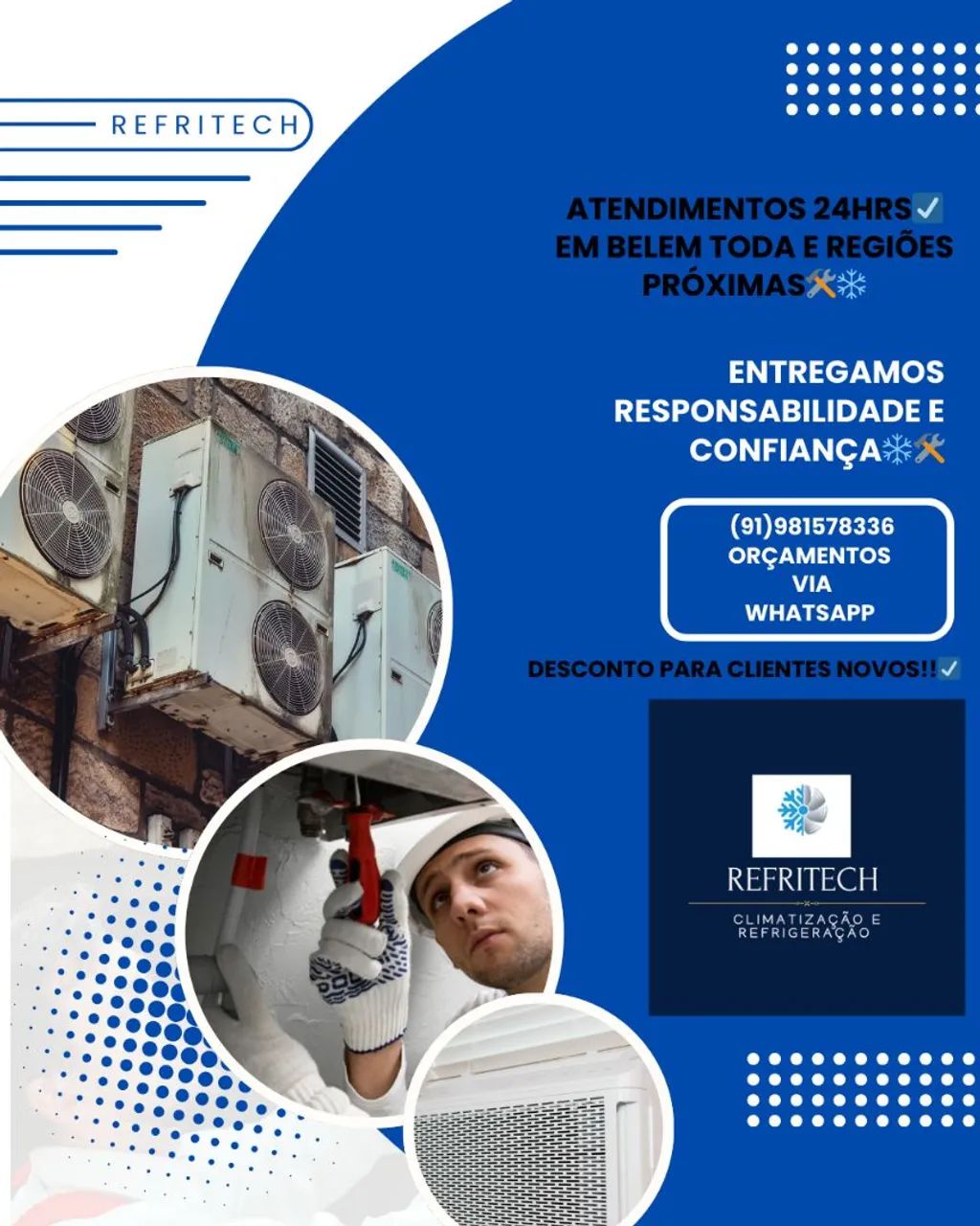 INSTALAÇÃO/MANUTENÇÃO DE AR CONDICIONADO EM BELÉM? - Foto 2
