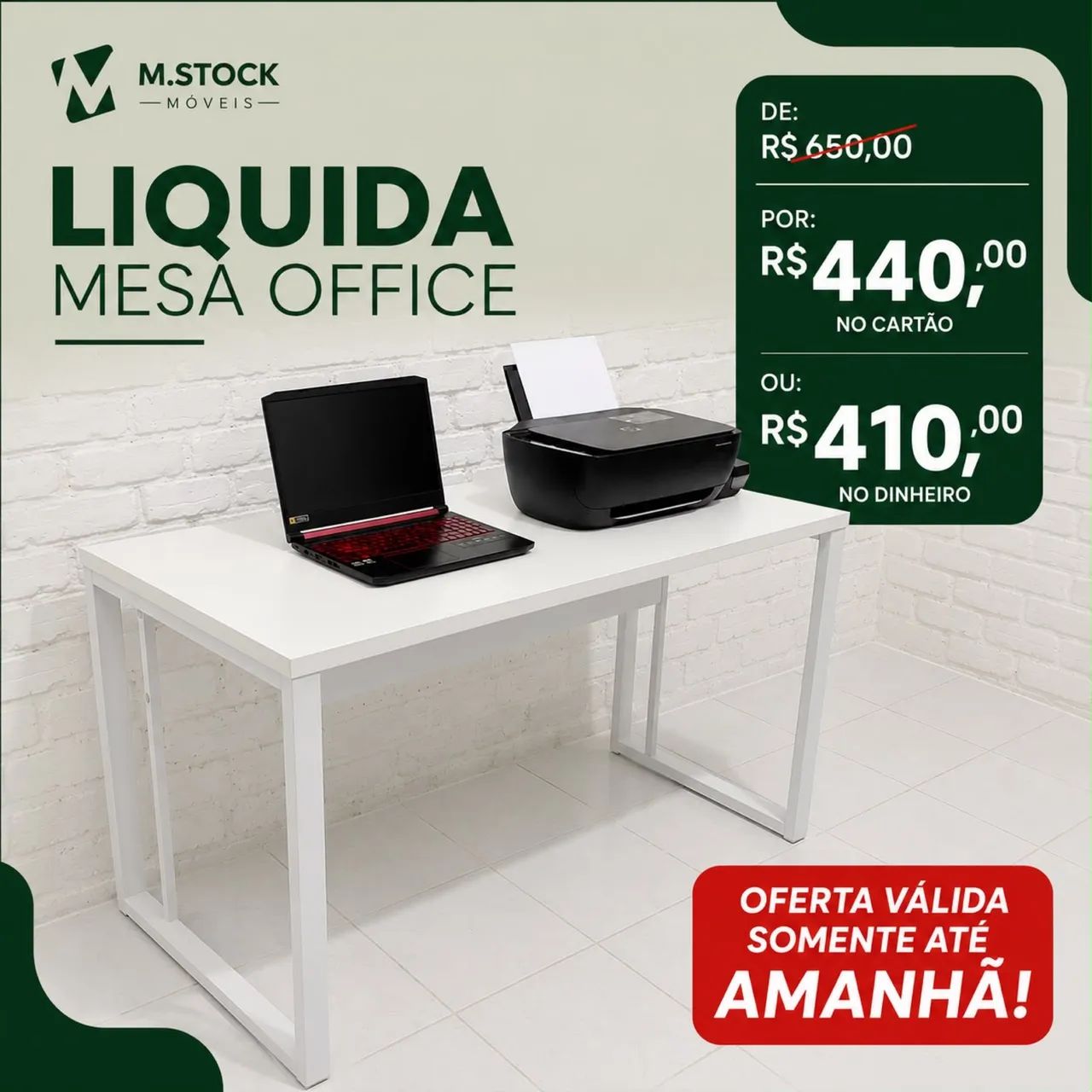 Mesa branca clínica consultório 