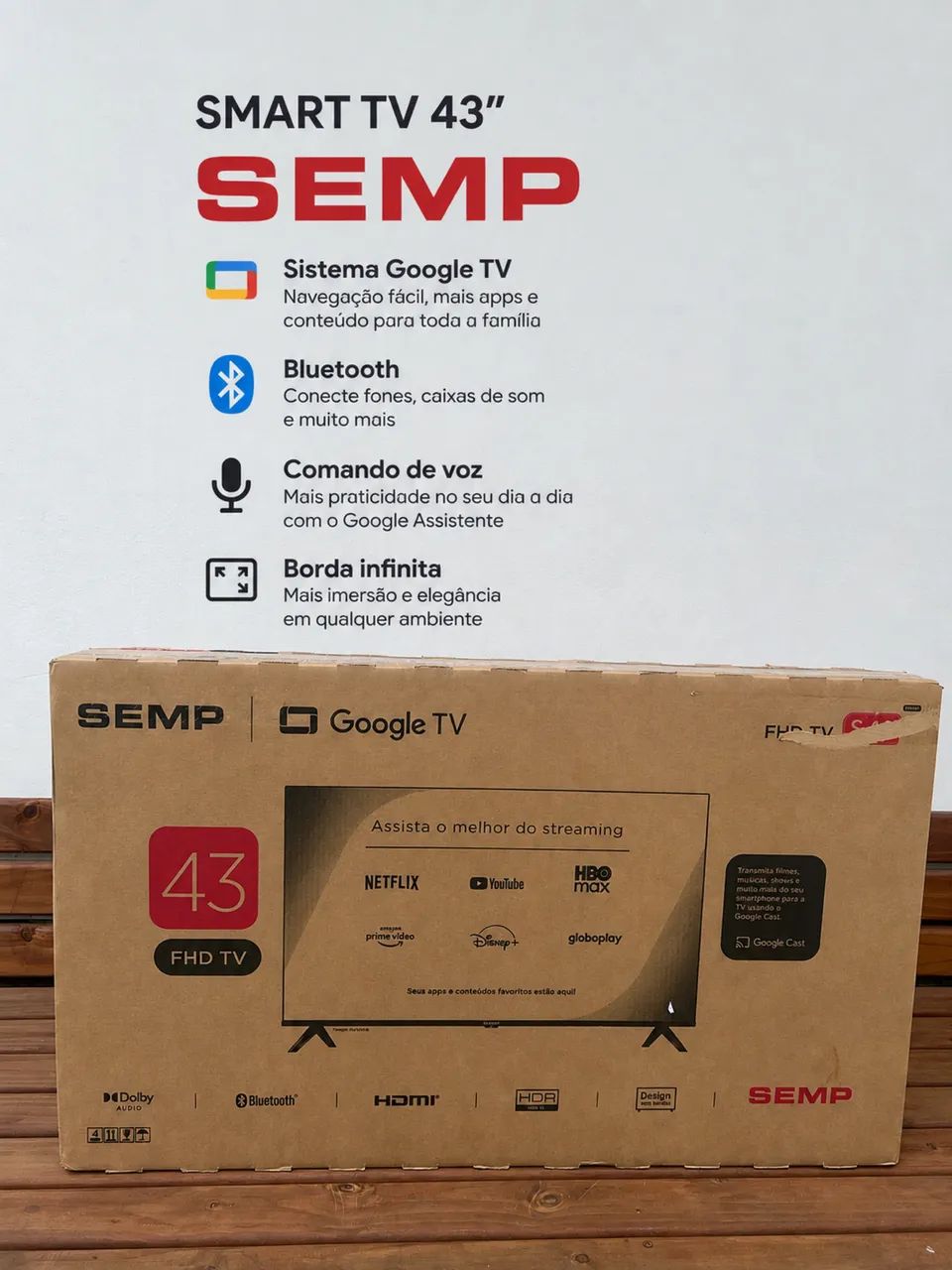 SMART TV 43 Polegadas Google TV (NOVA )