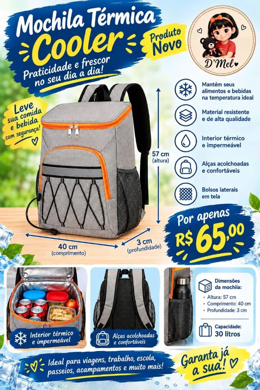Mochila térmica Cooler 