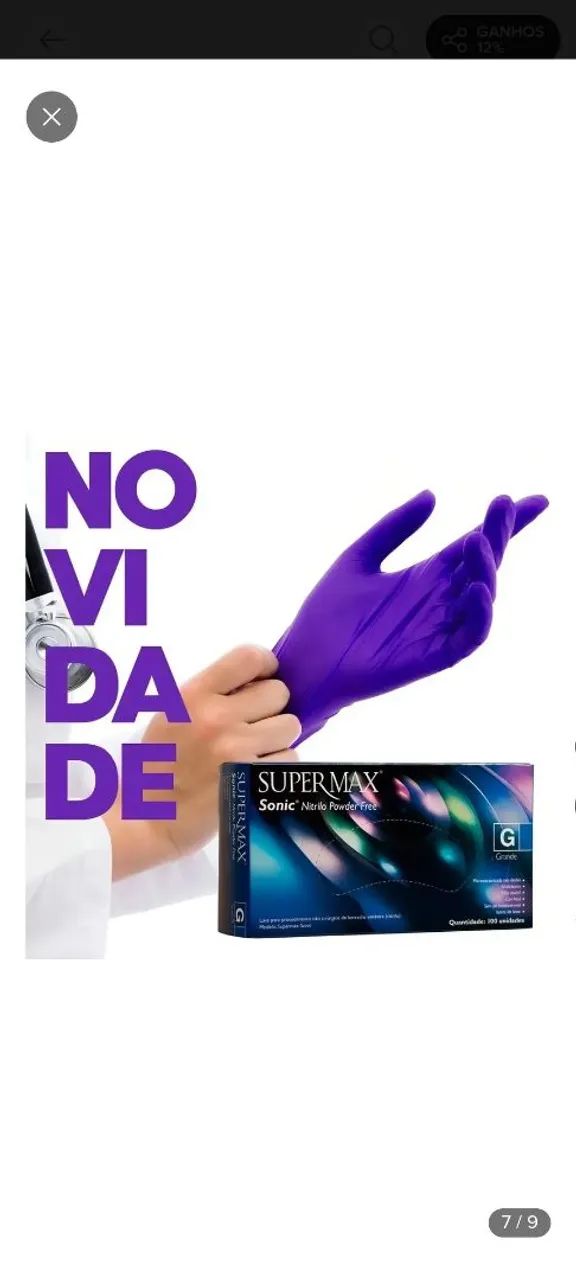 LUVA NITRILICA SUPERMAX ( G ) - Foto 2