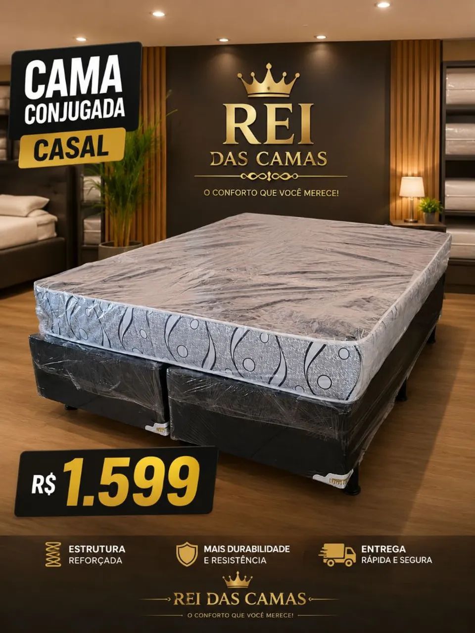 Cama casal conjugada 