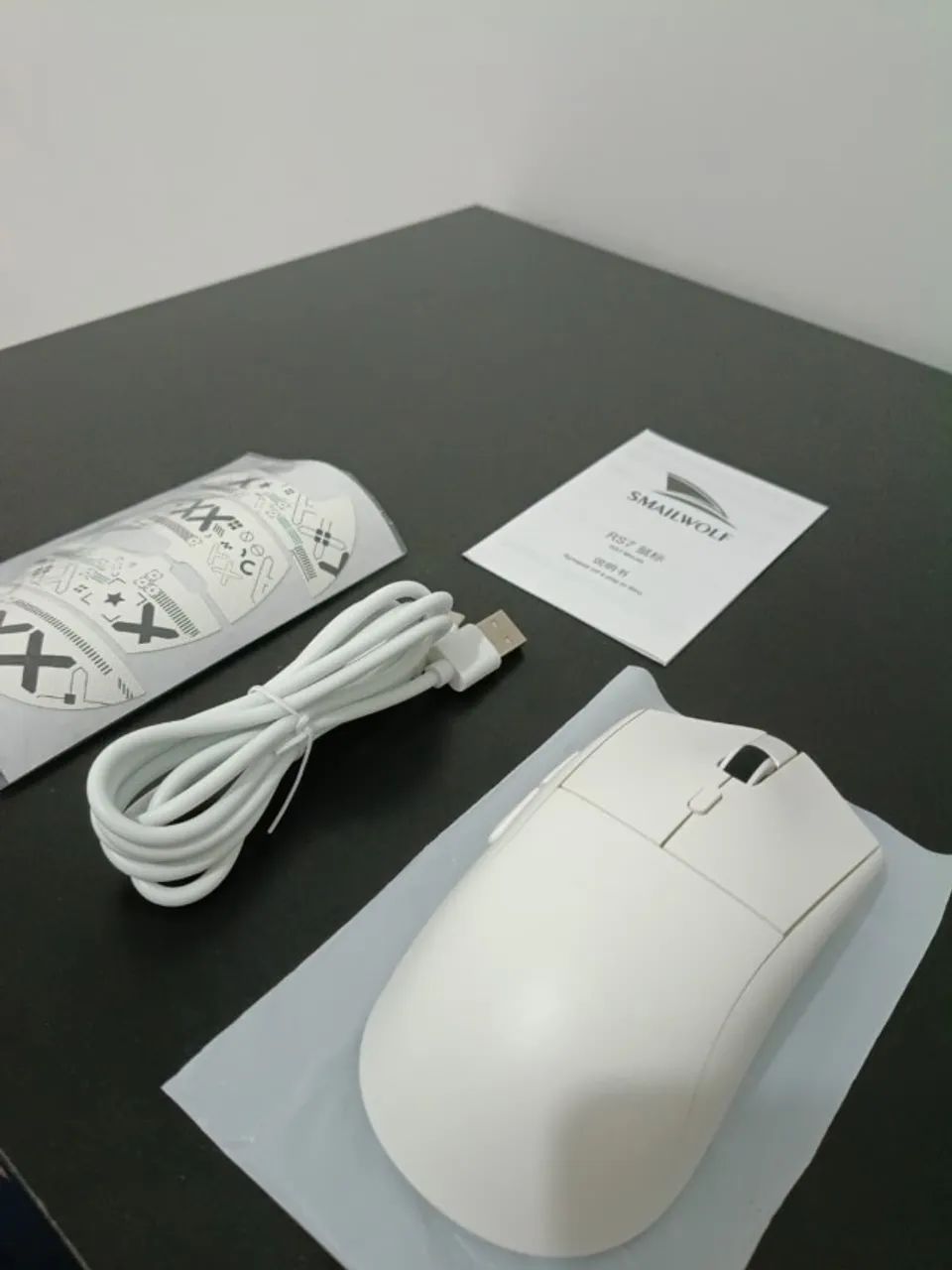 Mouse Gamer SMAILWOLF RS7 Branco Bluetooth 2.4G USB-C