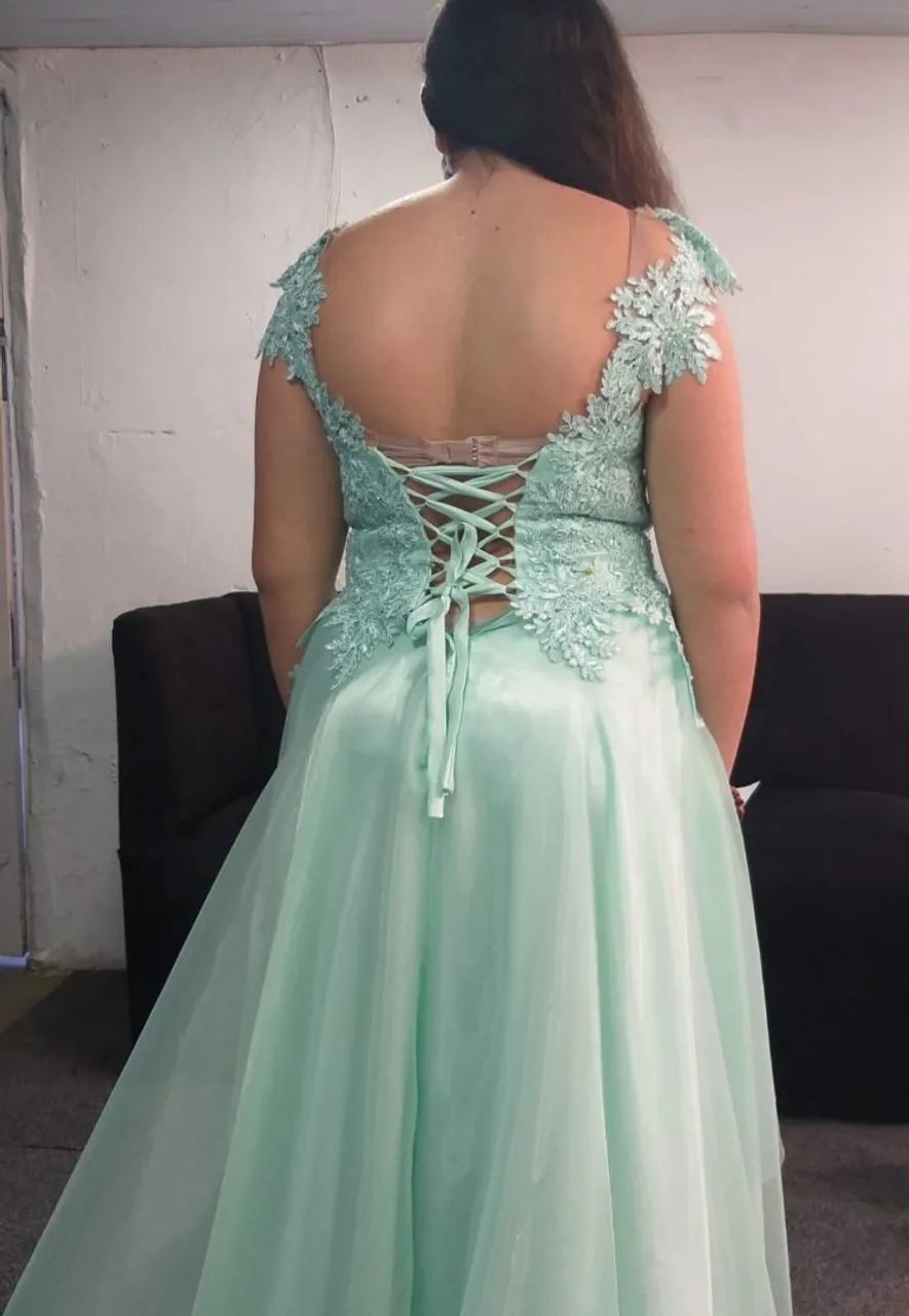 Vestido Mullet verde água  - Foto 2