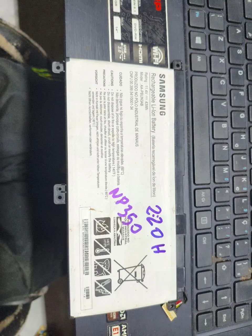 Bateria Notebook Samsung NP350