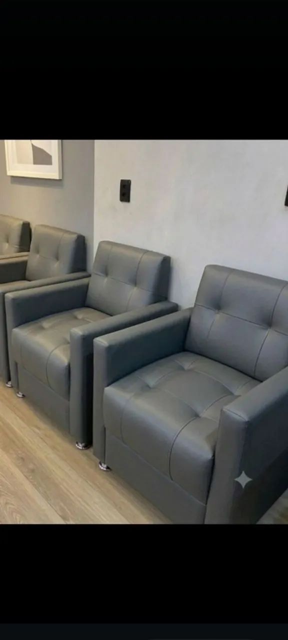 Poltronas em top couro  RS 390 ,00 unidade contato( 98  *) - Foto 4