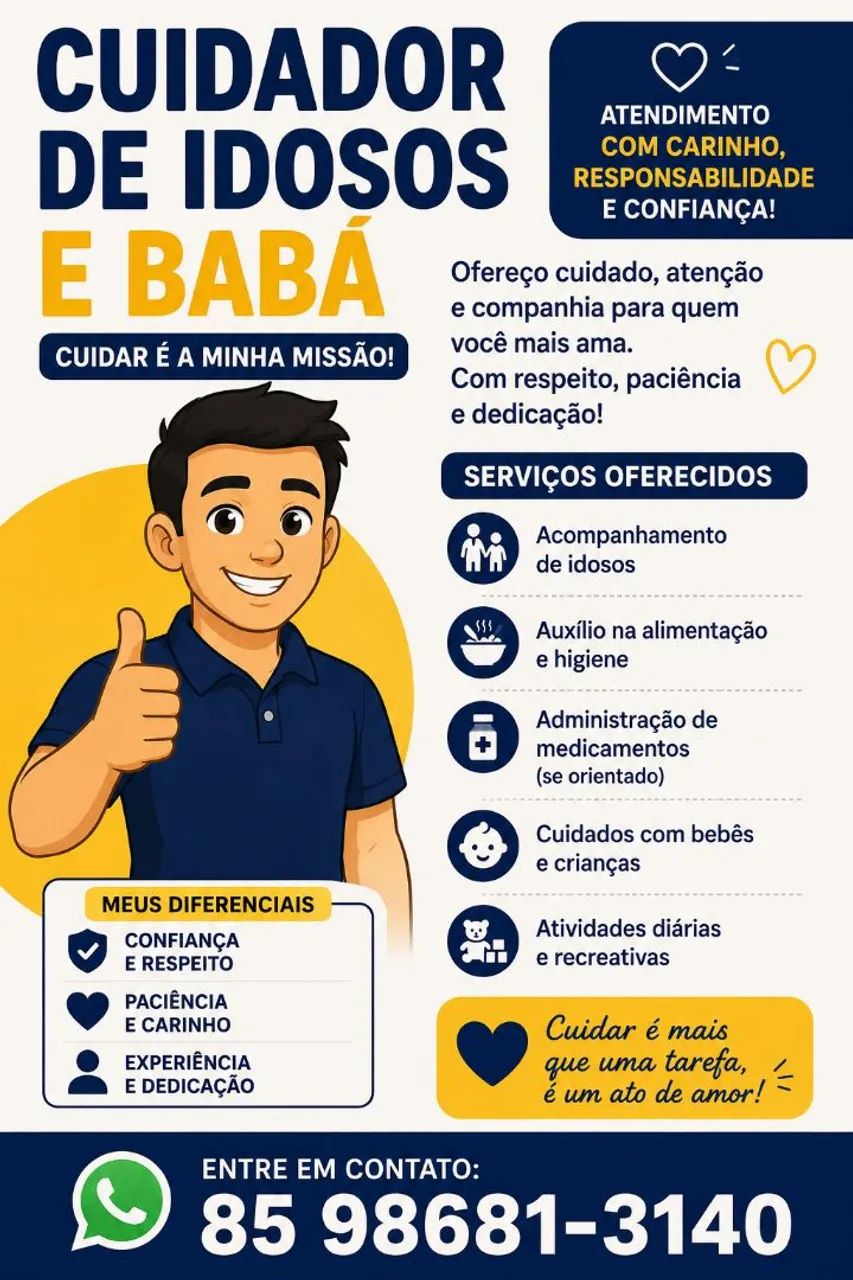 Cuidador de idosos e Babá 