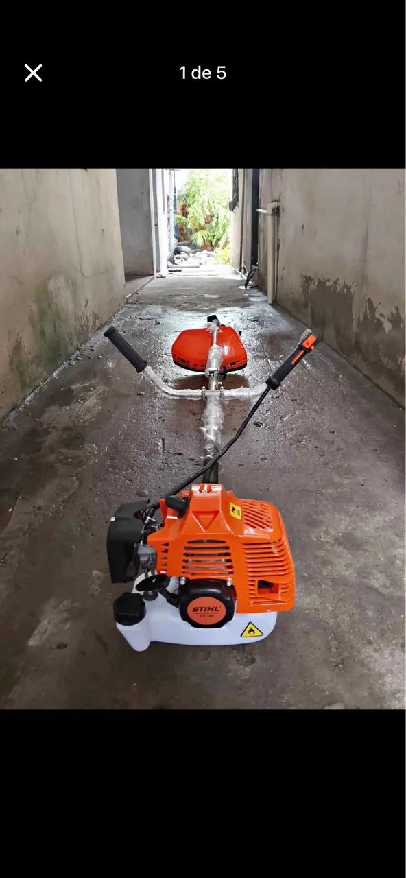 Roçadeira nova a gasolina e oleo ideal para corte de gramas - Foto 3