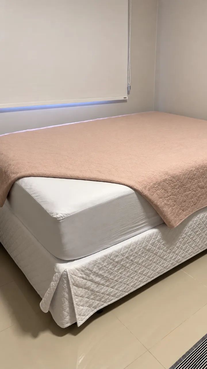 Cama Box Casal + Colchão de Molas Ensacadas - Combo Completo