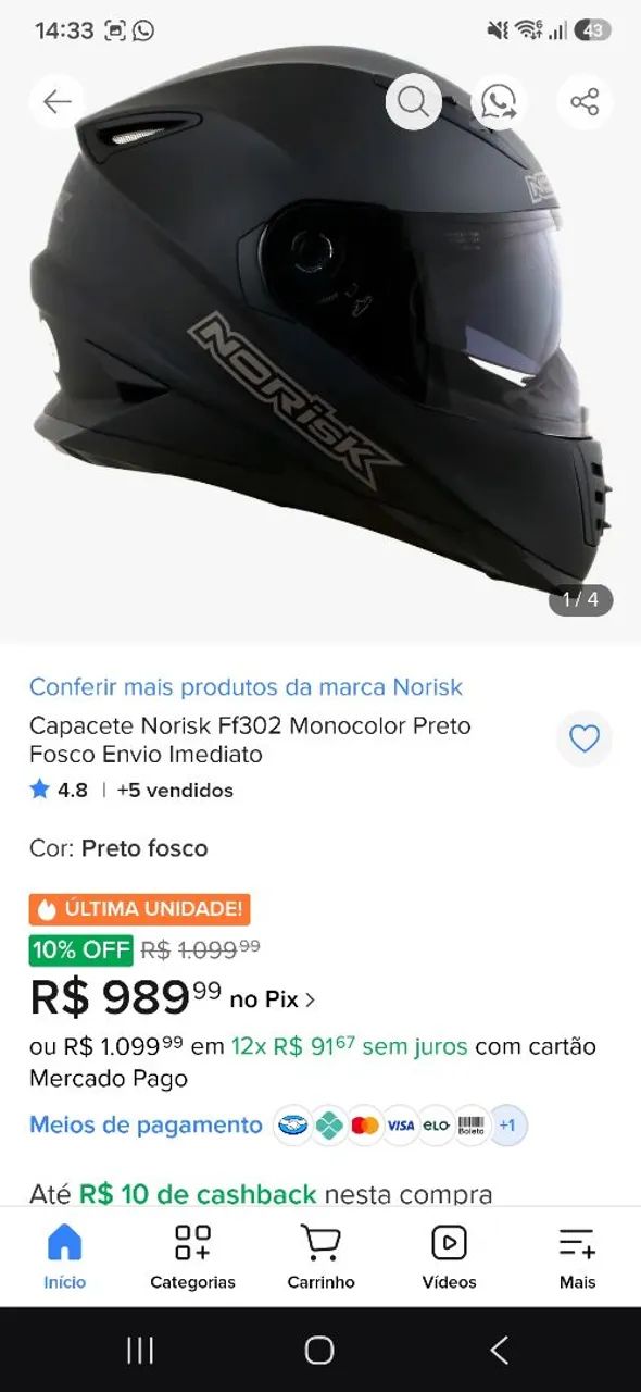 Capacete Norisk - Foto 3