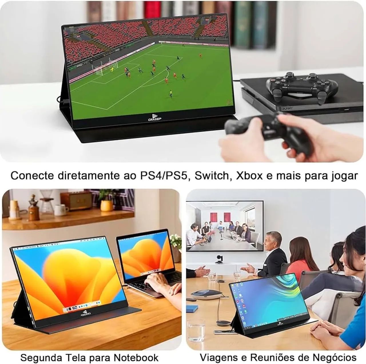 GRASEP Monitor Portátil 15,6 Polegadas D-tela02 - Foto 5