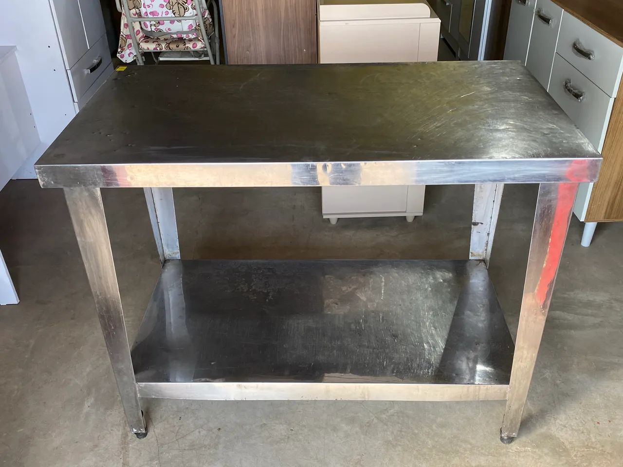 Mesa bancada inox 