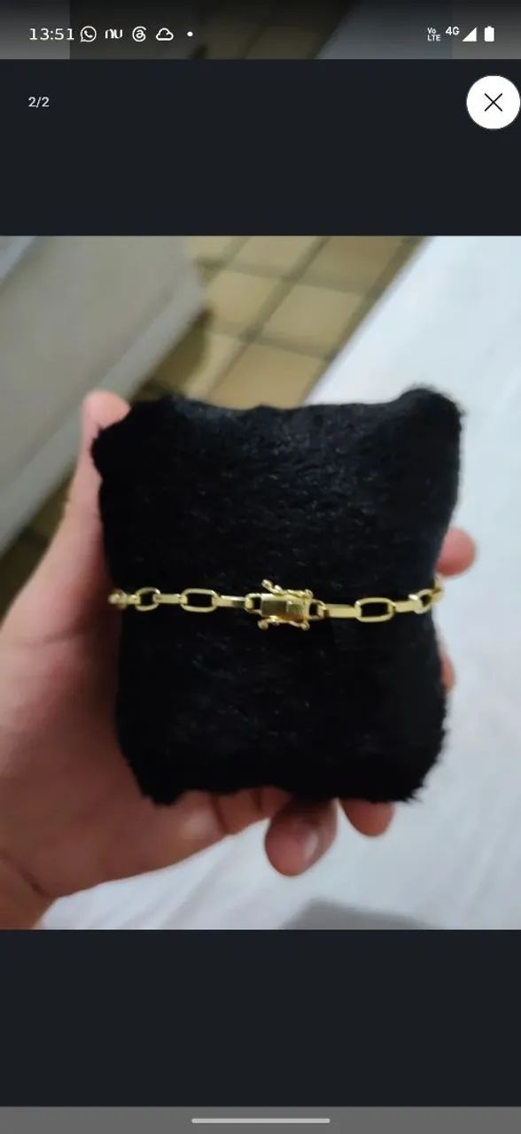 Vendo Pulseira de Ouro  - Sem Uso - Foto 3