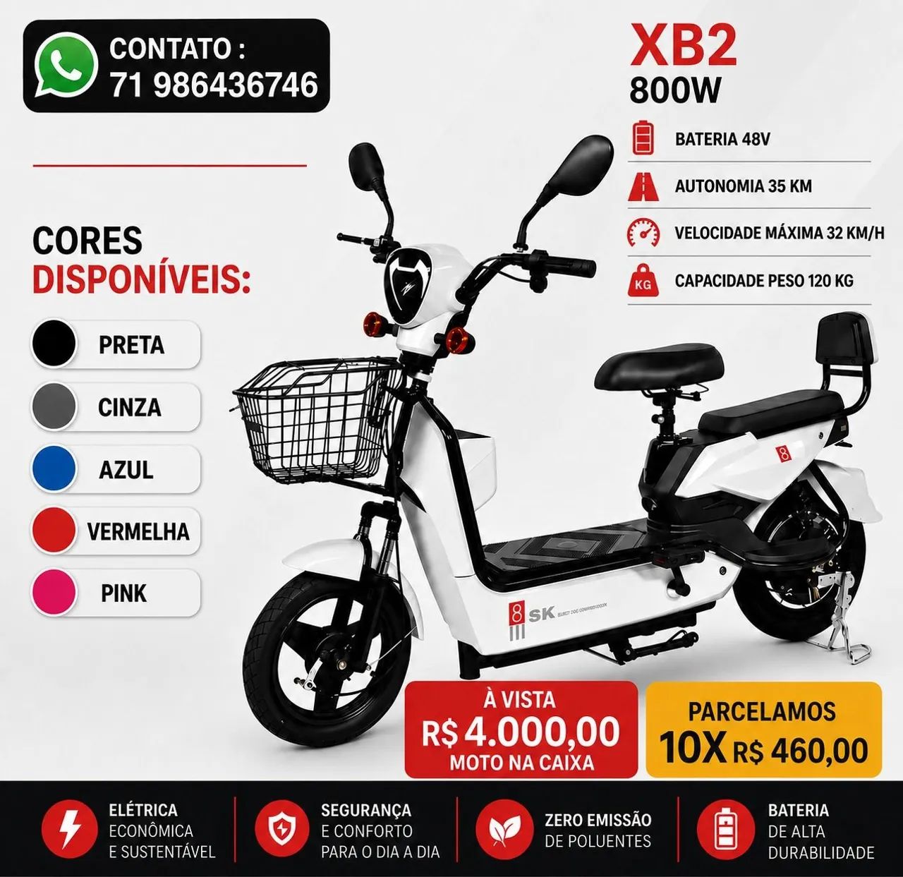 Moto Elétrica Nova - Foto 3