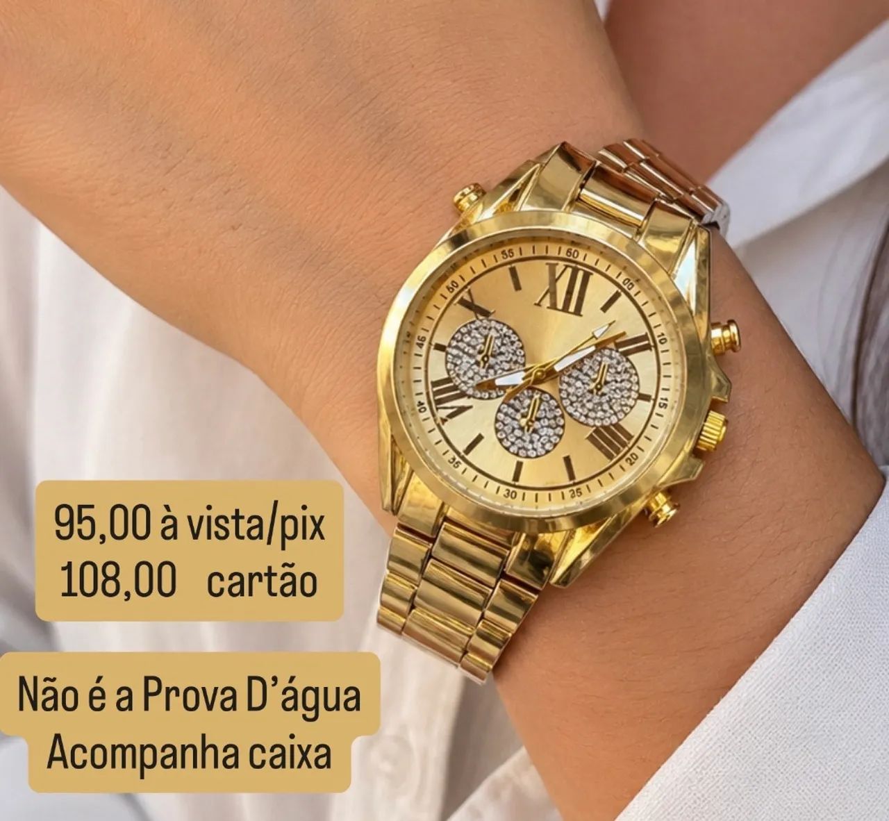Relógio Feminino Dourado  - Foto 2