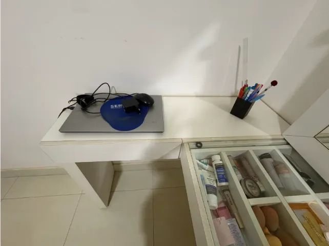 Penteadeira Camarim com espelho e iluminação - MDF - Foto 4
