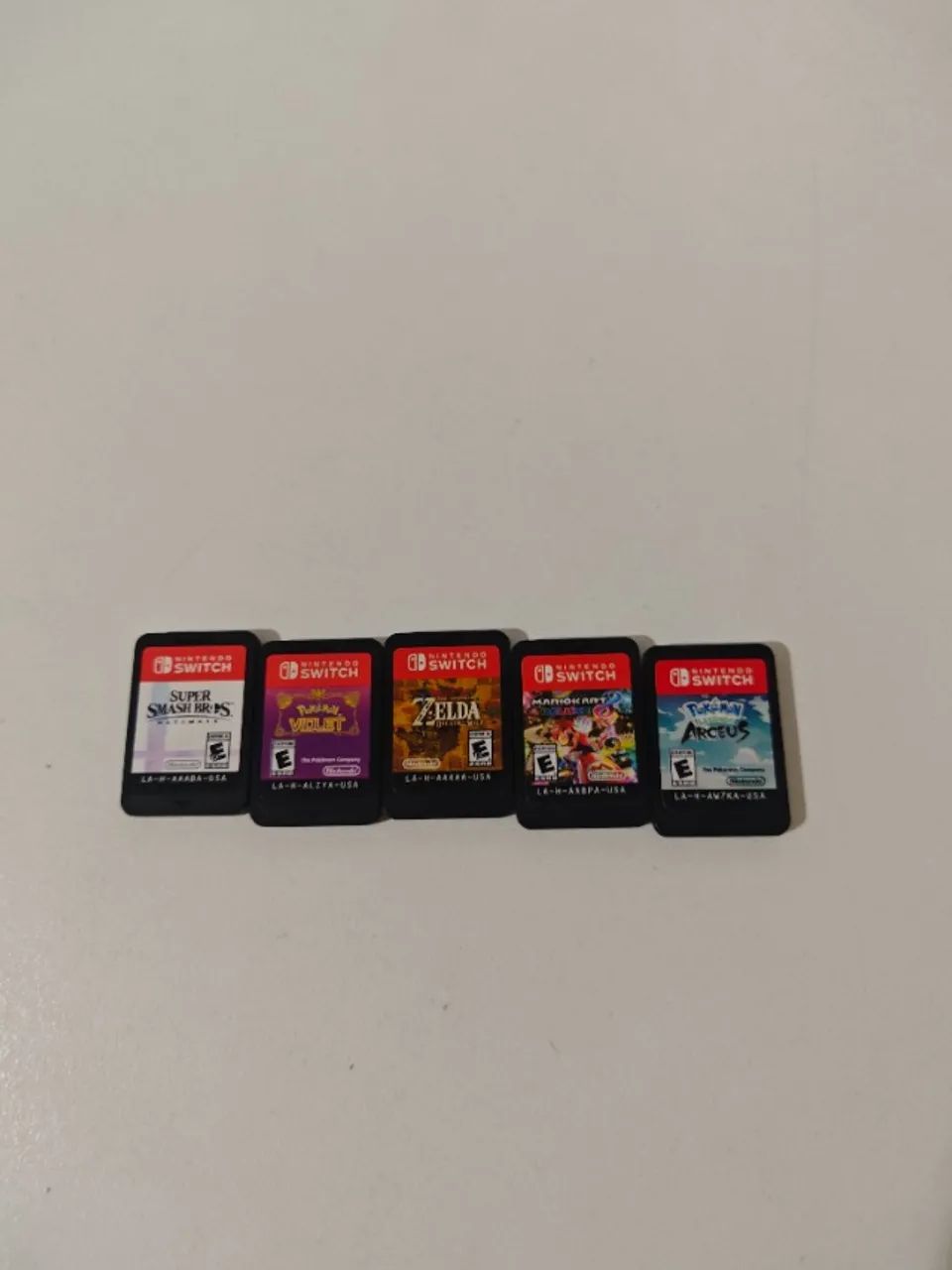 Lote 5 Jogos Nintendo Switch (Mario, Zelda, Pokémon e Smash)