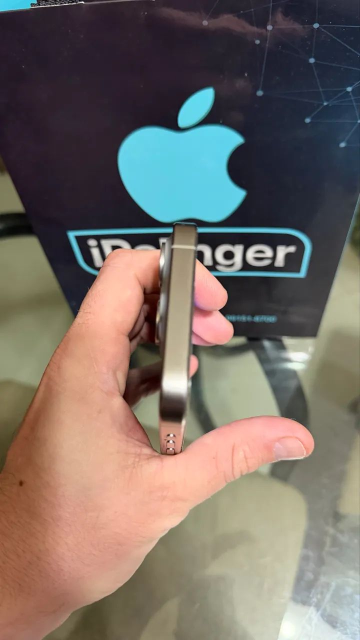 iPhone 15 Pro 128gb Natural Titanium - Impecável  - Foto 5