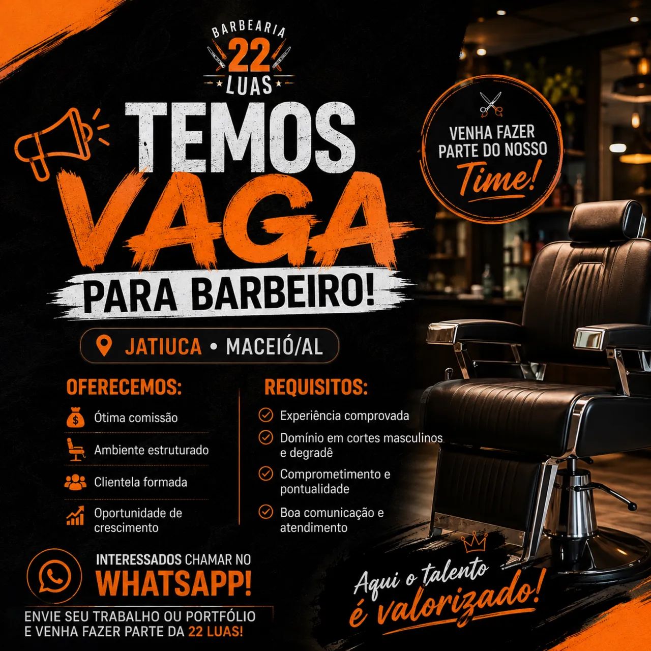 Vaga para barbeiro! 