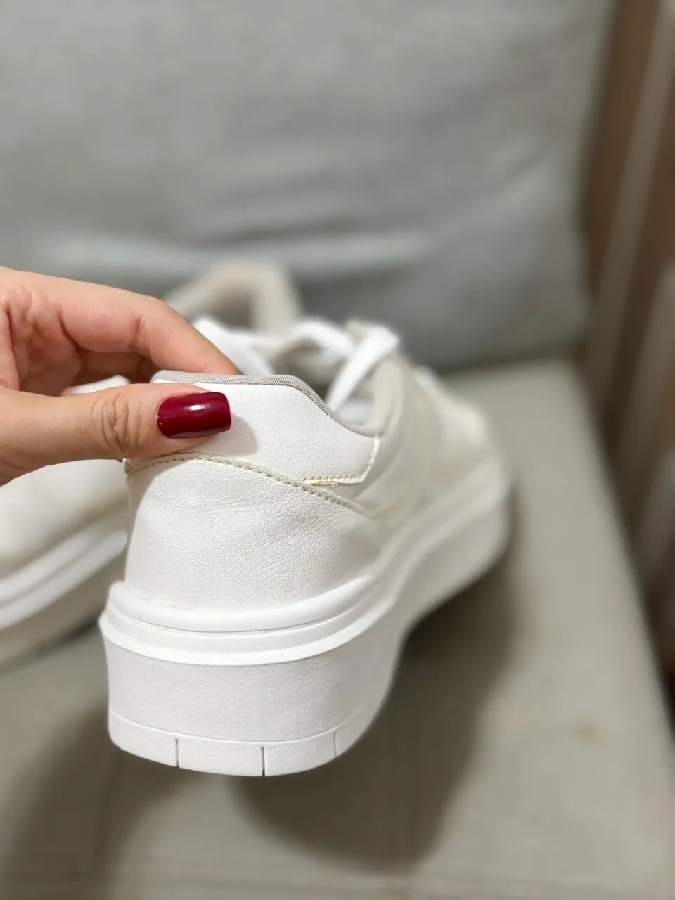 Tênis plataforma branco n° 38  - Foto 3