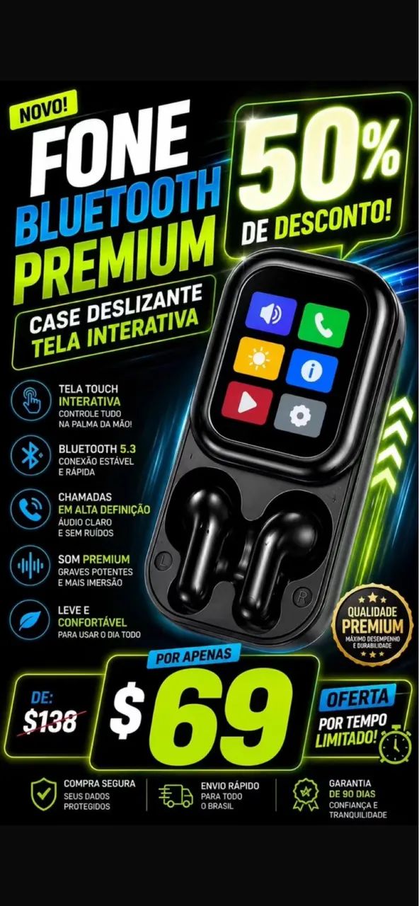 SUPER PROMO fone Bluetooth premium 