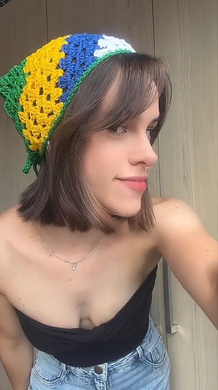Bandana Brasil Crochê  - Foto 5