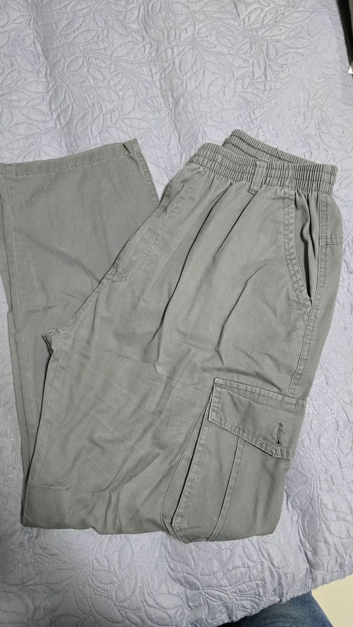 Calça cargo masculina cinza 