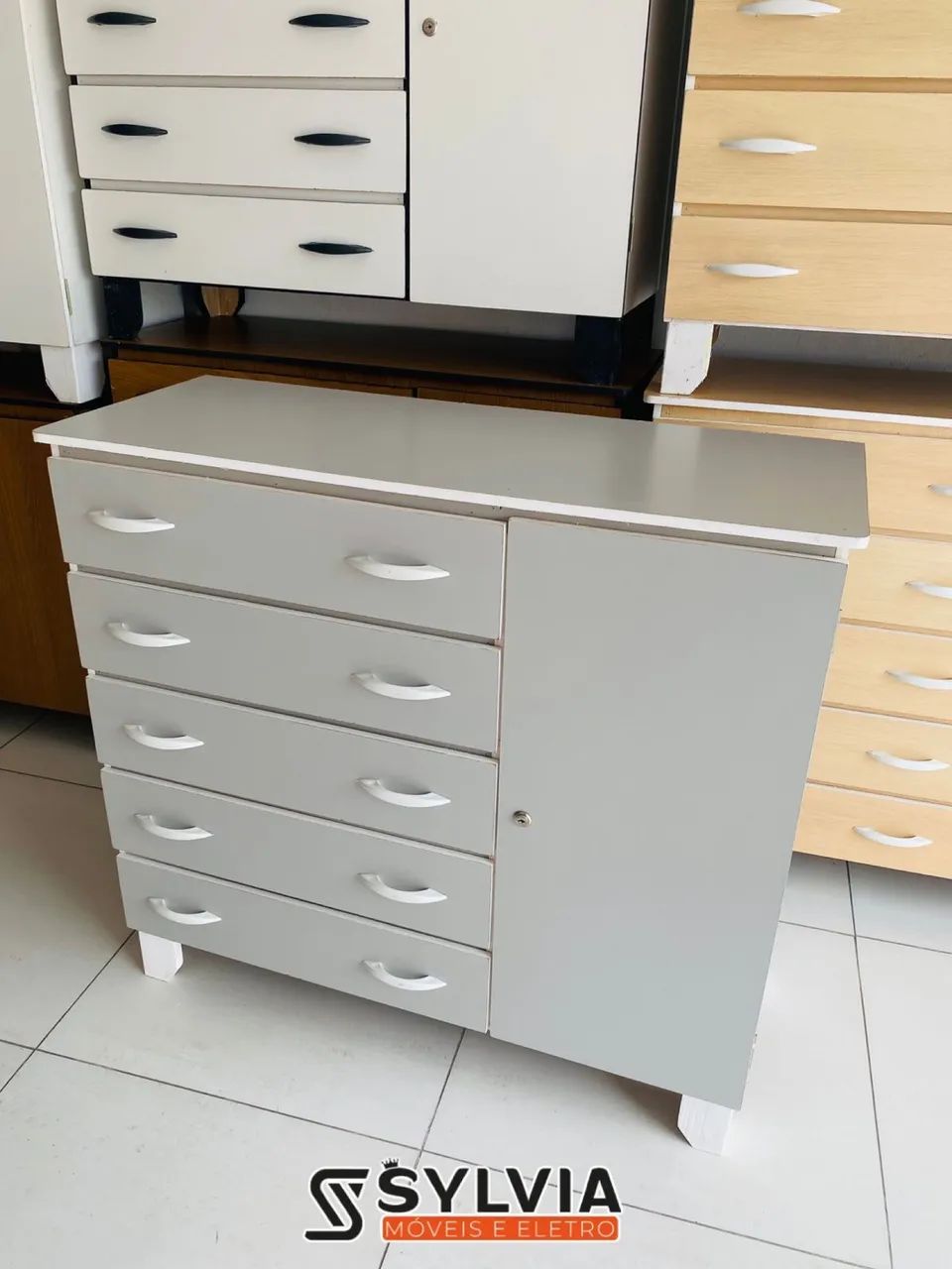 CÔMODAS 5 GAVETAS COM SAPATEIRA NOVAS  - Foto 2