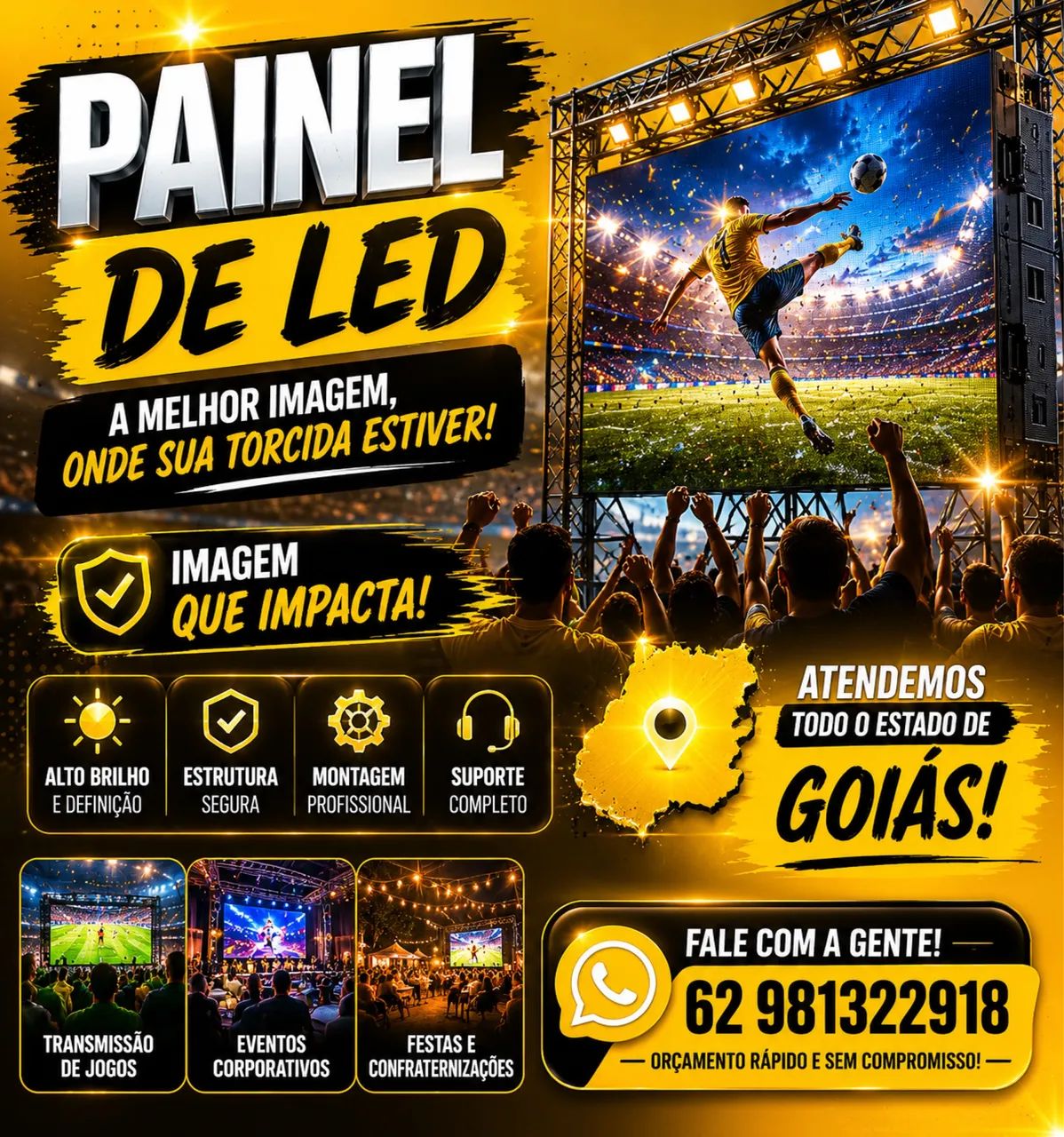 Painel led locação 
