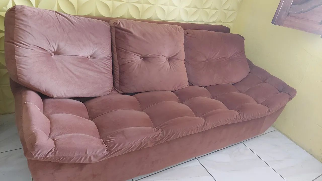 SOFÁ 3 LUGARES VELUDO