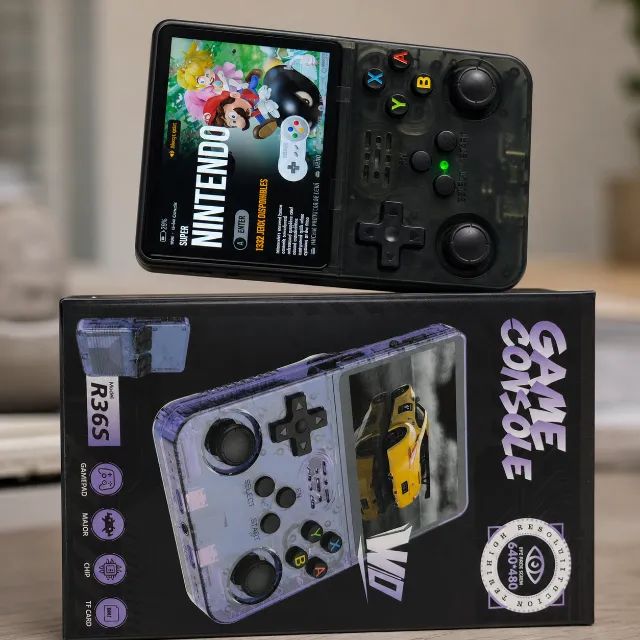 Vídeo game Portátil horizontal R36s 20000 + Jogos 64gb Tela IPS 3.5 Polegadas Branco - Foto 5