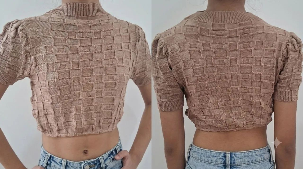 Tricô Cropped* P *lindo!