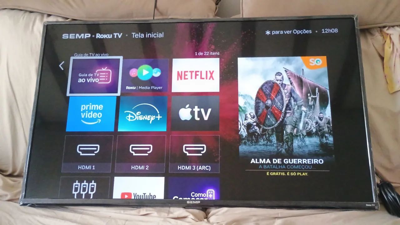 Tv Semp 43 polegadas smart roku tv com caixa  - Foto 4