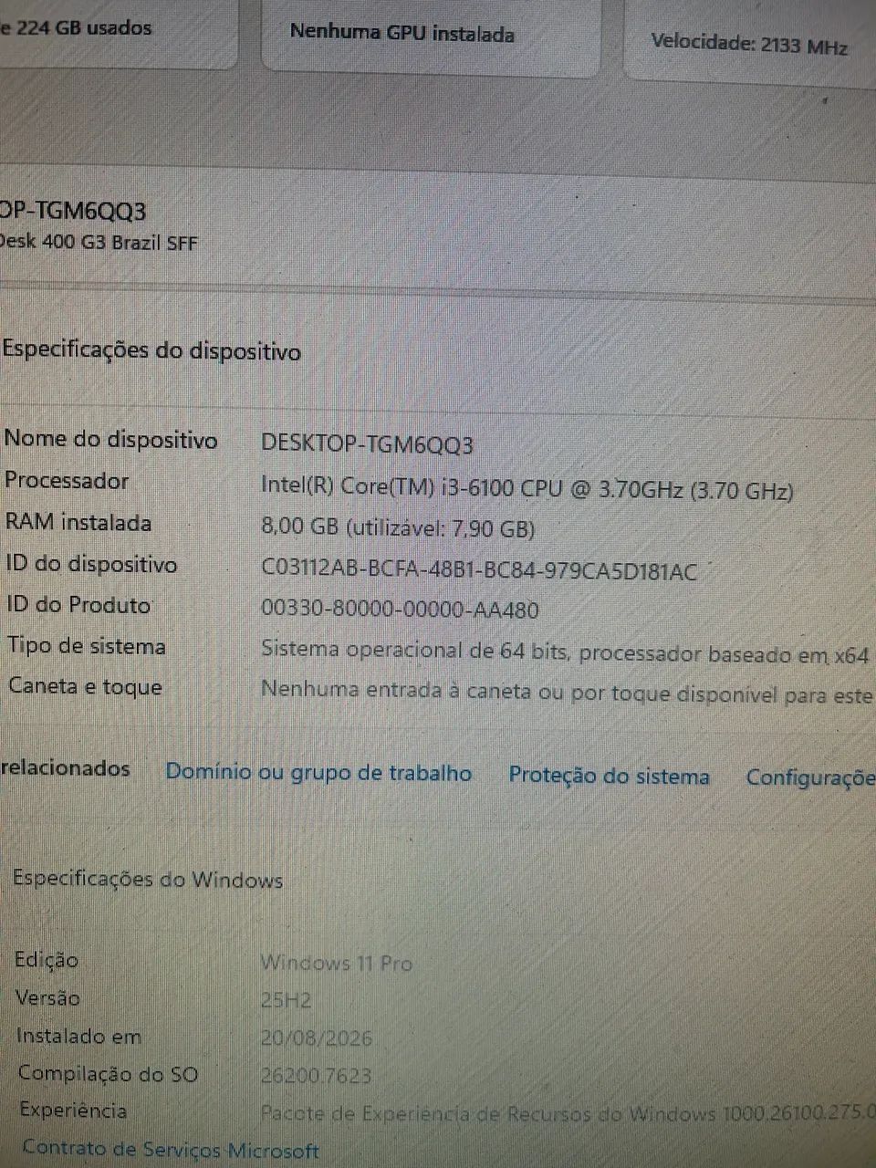 Vendo CPU I3